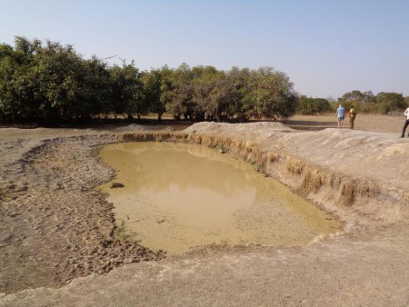 Une retenue d'eau réalisée en 2014