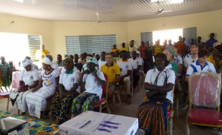 Réunion d'information avec les femmes et le groupement des agriculteurs 